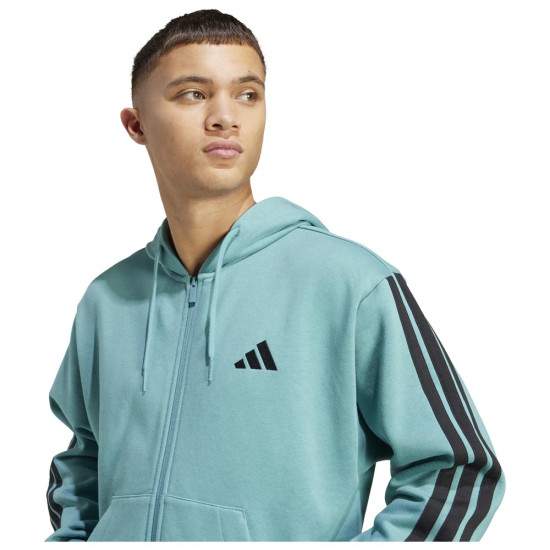 Adidas Ανδρική ζακέτα Essentials 3-Stripes Fleece Full-Zip Hoodie